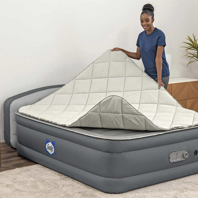 New Sealy AlwayzAire Tough Guard factory Air Mattress Queen Airbed